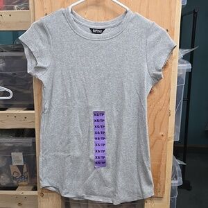 Buffalo David Bitton Size XS Grey Crew Neck Rib Knit T-Shirt